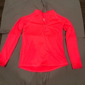 Justice long sleeve zip up performance shirt